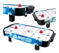Small Foot Air-Hockey Champion, Table de Jeu Compact pour Le Hockey de Vitesse, avec Palet, à partir de Cinq Ans, 12445, Bleu