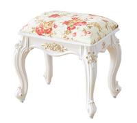Small Foot Tabouret ottoman 14" - Repose-pieds ottoman en velours - Pour canapé, tabouret rembourré pour salon, entrée, avec pieds, repose-pieds rectangulaire