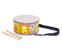 small foot Tambour en bois, avec sangles réglables, instrument de musique pour enfants à partir de 3 ans, 3315, Brun