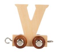 Small Foot train de lettres en bois V - lot de 12 pièces - jouet