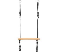 small foot Trapeze Gymnastic Rings Black Line, Wooden Swing for Kids & Adults, A