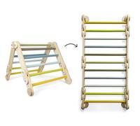 Small Foot Design Triangle d'escalade et espalier 2-en-1 « Adventure » en bois, dès 2 ans