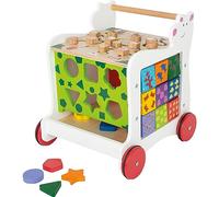 small foot Trotteur Ours en bois 11841-4 faces - À partir de 1 an - Multicolore