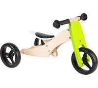 small foot Trotteur Trike 2 en 1 en Bois Vert avec siège réglable et pneus en Caoutchouc - 11255