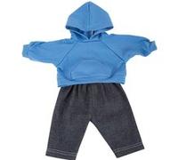 Small Foot vêtement de poupée pull et pantalon 35-45 cm coton bleu Bleu G
