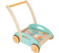 Small Foot voiture de course junior 36 cm bois/acier bleu/orange Blauw G