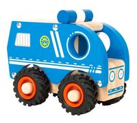 Small Foot- Voiture de Police en Bois de la Marque Enfants à partir de 18 Mois, certifiée 100% FSC, Convient ég Jouets, 11077, Bleu