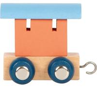 small foot Wagon Train Alphabet Polaire Saumon & Bleu Glacier en Bois, Combiner, décorer, Offrir, 12567