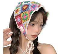 Small-Fresh Bandana tricoté pour femme en plein air Camping Photo Crochet Bandeau Printemps Tricoté pour Voyage