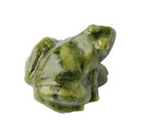 Small Frog Figurine - Luck Jade Frog Statue for Home Decoration, Figurines d'animaux sculptées à la main pour chambre, Noël, méditation, bureau, salon, lieu de travail, spirituel 1,57x1.97x0,79 pouce