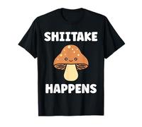 Small Funny Minimalist Mushroom Simple Happens Shiitake T-Shirt