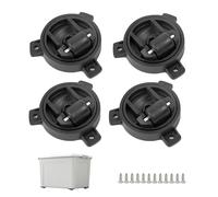 Small Furniture Casters,360° Rotation Furniture Casters,Mini Universal Adhesive Casters,Swivel Casters for Bins,Boxes,Flower Pots (Black)