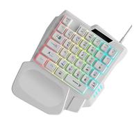 Small gamiing Keyboard - Professional One-Hand Keypad | Ergonomic RGB Device for Mobile, Tablet, Laptop, Desktop, Adjustable Shortcut Buttons, LED Customizable Lighting Gear for Streamers, Designers