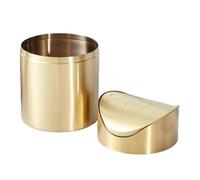 Small Garbage Can with Swing Lid Brushed Stainless Steel Garbage Bin
