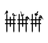 Small Garden Fence - 3 Piece Bird Design Ground Stake Edging, Decorative Outdoor Lawn Boundary | Insert Panel Durable Landscape Divider Garden Path For Backyard Patio Deck Porch Balcony Yard Plants