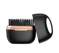 Small Hair Straighteners, Fast Heating Portable, Compact Styling Brush, 3.54x3.54x0.98 Inches Lightweight Travel Tool for Girls Dorm Camping Quick Use and Frizz Smooth