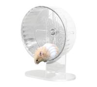 Small Hamster Wheel, Silent Running Hamster Wheel, Transparent Disk Spinner, Height Adjustable Hoop, 7.09 inches, Pet Supplies for Gerbil, Hedgehog, Tiny Animals
