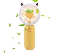 Small Handheld Fan - 15cm Pocket Fan With Light | ABS USB Rechargeable Cooling Gadget, 3-Speed Personal Desktop Fans With LED Night Fill Light For Beach Travel Festival Stroller Desk Bedroom