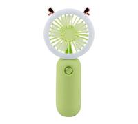 Small Handheld Fan - 15cm Pocket Fan With Light | ABS USB Rechargeable Cooling Gadget, 3-Speed Personal Desktop Fans With LED Night Fill Light For Beach Travel Festival Stroller Desk Bedroom