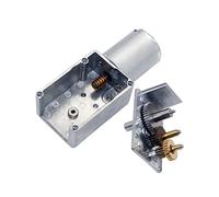 Small High Torque DC Motor 12V, Low RPM Wiper Motor, Dual Axis Self-Locking Gear with Long Shaft, Electric Motor Controller for High Torque Applications(Double Threaded Shaft,6rpm)