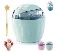 Small Home Mini Ice Cream Maker, 17oz Electric Gelato & Sorbet Machine with One-Touch Control, Quick 15-Minute Diy Makes Single Serving of Gelato, Dessert Treats & Family Use (Green)
