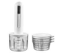 Small Home Use Wireless Electric Meat Grinder, Meat Grinder for Kitchen Mixer, Multi-function kitchen food processor, Garlic mincer (White)