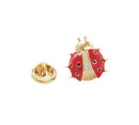 Small Ladybug Collar Pin Metal Brooch for Women's Party Dress Accessories