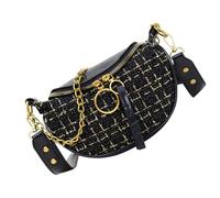 Small Leather Toted Bag for Women Multi-Strap Crossbody Purse Underarm Clutch Handbag with Zipper Closure Shoulder Bags for Women, Noir