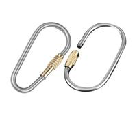 Small Locking Carabiner - Titanium Alloy Screw Lock Key Ring, Quick Release Key Organizer Clip, Compact Outdoor Gear Hook, Secure TravelKey Holder Accessory, Lightweight Carry Clip Tool | for Camping