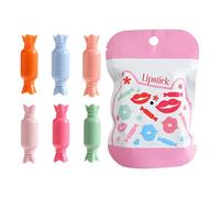 Small Makeup Lipstick Set, 6x Velvet Matte Lip Stain Kit w/Candy Inspired Lip Bloss, Lèvres imperméables, Couleur de caisse portable pour rendez-vous de rendez-vous de voyage
