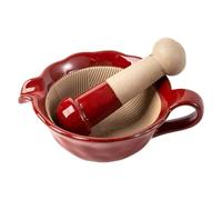Small Mortar and Pestle - Ergonomic Ceramic Garlic Crusher Grinder Bowl | No Rock Powder Mortar and Pestle Set for Dorm Home Crafting Outdoor Camping Restaurant