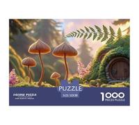 Small Mushrooms and One Fern in The Forest 1000 Pcs Carton Extra-épais Coffret De Puzzles Fairy Tale Landscape Stimulant Et Éducatif Jeu Créatif Puzzles pour Adultes Et Enfants 52x38cm/1000pcs