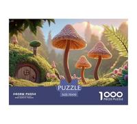 Small Mushrooms and One Fern in The Forest 1000 Pcs Carton Premium Coffret De Puzzles Fairy Tale Landscape Stimulant Et Éducatif Jeu Familial Puzzles As Birthday Gifts 70x50cm/1000pcs