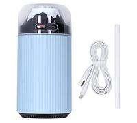 Small Night Light Humidifier, 300ml Portable USB Mini Humidifier With Night Light For Office Car Home 2 In 1 Mist Sprayer Delicate Mist Timing Function Pull Out Design ABS (Blue)