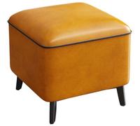 Small Ottoman Foot Recker Taboure, Tabouret De Repos Pour Pied Cube, Banc De Repose-pieds Carrés En Cuir, Tabouret De Changement De Chaussure, Pour Chambre, Salon, Bureau , Hall D'entrée(Color:e)