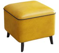 Small Ottoman Foot Recker Taboure, Tabouret De Repos Pour Pied Cube, Banc De Repose-pieds Carrés En Cuir, Tabouret De Changement De Chaussure, Pour Chambre, Salon, Bureau , Hall D'entrée(Color:a)