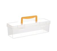 Small Parts Organizer, Fastener Organizer, Clear Divided Case for Work, Nuts, Bolts, Electronics, Terminal, Marker, Ratchet, Mechanic, Pliers, Wrench, Thread, 3.66x3.66 Inches