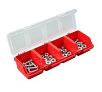 Small Parts Storage Box, Bolt Nuts Tackle Jewelry Container, Portable Multi | Screw Organizer, with Handle Lid, Compartment Storage Containers, Hardware Tools Screw Parts Case, Bead Bolt Nuts Tackle Jewe
