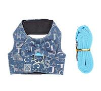 Small Pet Harness & Leash Set | Adjustable Rabbit/Hamster/Guinea Pig Vest | Breathable Chest Strap for Comfortable Walks | 3 Sizes S M L (S)