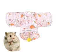 Small Pet Tunnel Toy - Foldable Exercise Tube with Play Ball | Fun Hideouts for Rabbits, Hamsters, Ferrets, Chinchillas, Hedgehogs Providing Entertainment, Exercise, and Relaxation