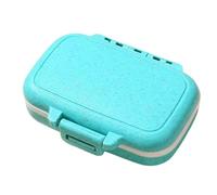 Small Pill Organizer, Pill Dispenser Supplement Holder, 3.15x2.56x0.98 Inches Compact Travel Friendly, 3 Compartment Daily Medicine Box for Medication, and Supplements