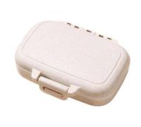 Small Pill Organizer, Pill Dispenser Supplement Holder, 3.15x2.56x0.98 Inches Compact Travel Friendly, 3 Compartment Daily Medicine Box for Medication, and Supplements