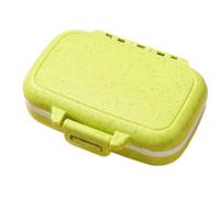 Small Pill Organizer, Pill Dispenser Supplement Holder, 3.15x2.56x0.98 Inches Compact Travel Friendly, 3 Compartment Daily Medicine Box for Medication, and Supplements