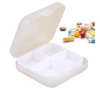 Small Pill Organizer - Portable Clear, Medicine Organizers, Lightweight Storage Box, Transparent Sections Convenient Size | Suitable Ideal Home Office Trips Gym Handbag Management