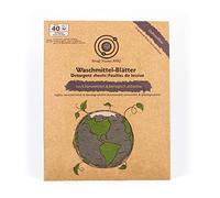 Small Planet AMZ® Feuilles De Lessiv [sans parfum] - 40 bandes durables pour le blanc, la couleur - laver en économisant de l'énergie à partir de 20°C - biodégradable, sans plastique et végétalien