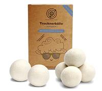 Small Planet AMZ® Lot de 6 balles de séchage - 100% laine de mouton néo-zélandaise de première qualité - boules de séchage durables pour sèche-linge - économie d’énergie et sans plastique
