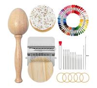 , Small Portable Sock Darning Kit, Home Supplies with Hooks, Yarn, Weaving, Mending, Repair, Sewing, Embroidery Making for Beginners