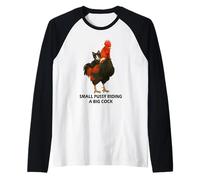Small Pussy Riding a Big Cock Funny Pussy Meme Adult Joke Manche Raglan