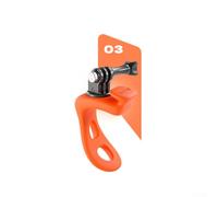 Small Q Sangle élastique pour appareil photo de sport avec ajustement réglable pour objets tubulaires et fixation structurelle à base de maille Orange