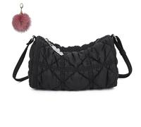 Small Quilted Crossbody Bag for Women,Fashion Elegant Ruched Bubble Shoulder Bag,Versatile Retro Lattice Pattern Purse